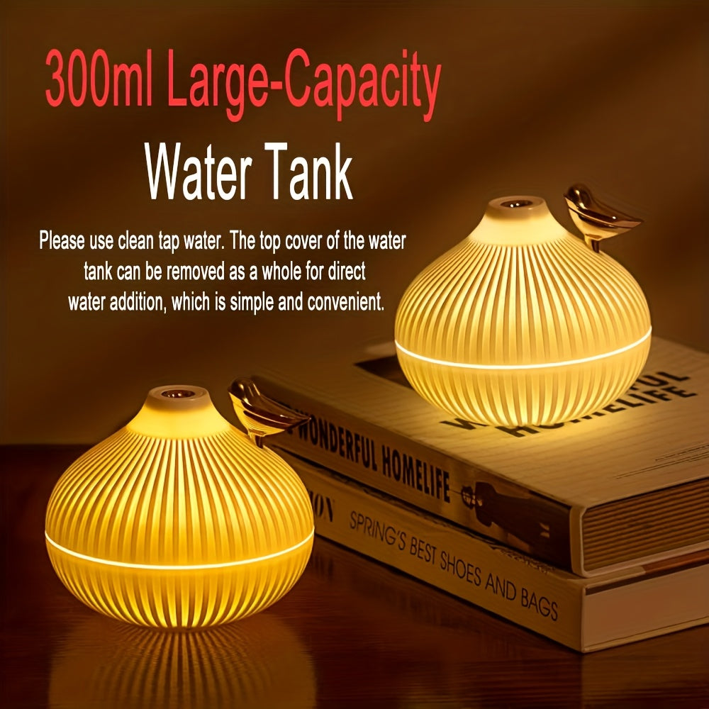 Nawilżacz powietrza i lampka nocna w jednym! 3 tryby światła, 2 tryby parowania, cichy, piękny desing